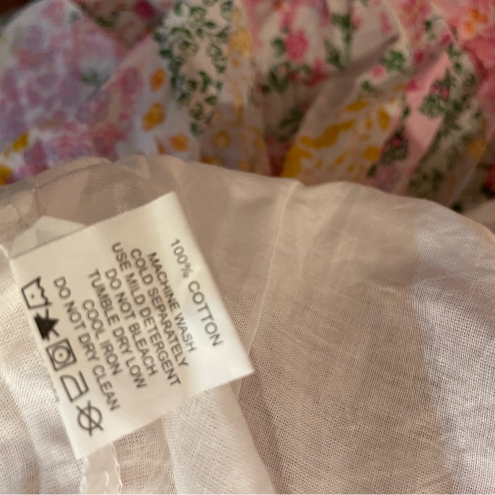 Simply Southern Pink Floral Ruffled Maxi Dress Cotton Size XL patchwork - Picture 5 of 5